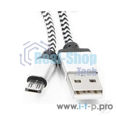 Кабель Gembird USB 2.0 Cablexpert AM/microBM 5P, 1м, нейлоновая оплетка, алюминиевые разъемы, серебристый, пакет