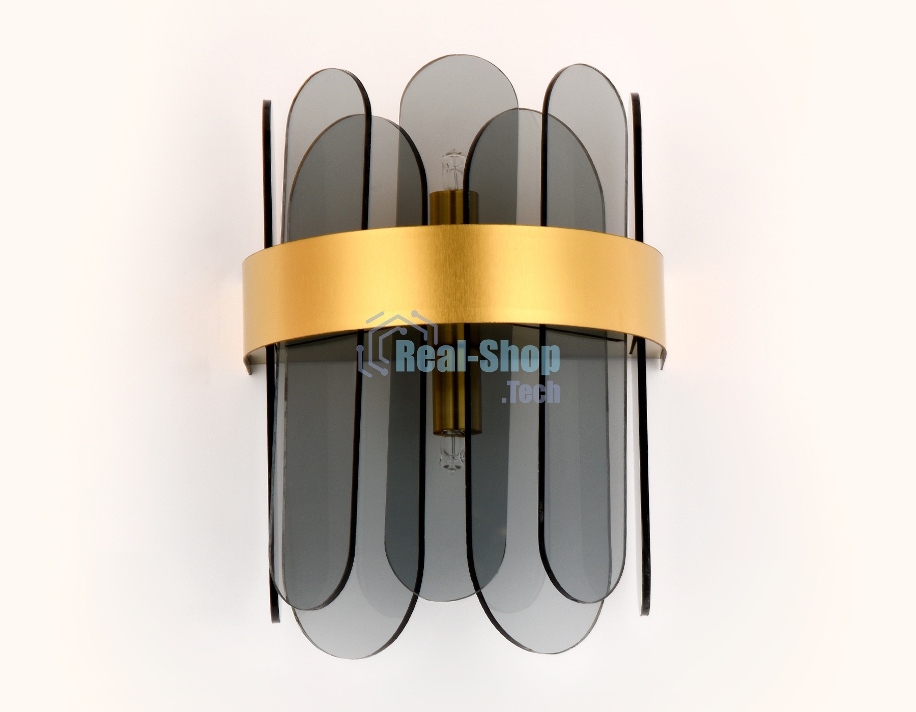Светильник Ambrella light TR5348/2 GD/SM золото/дымчатый G9/2 max 40W 270*200*140
