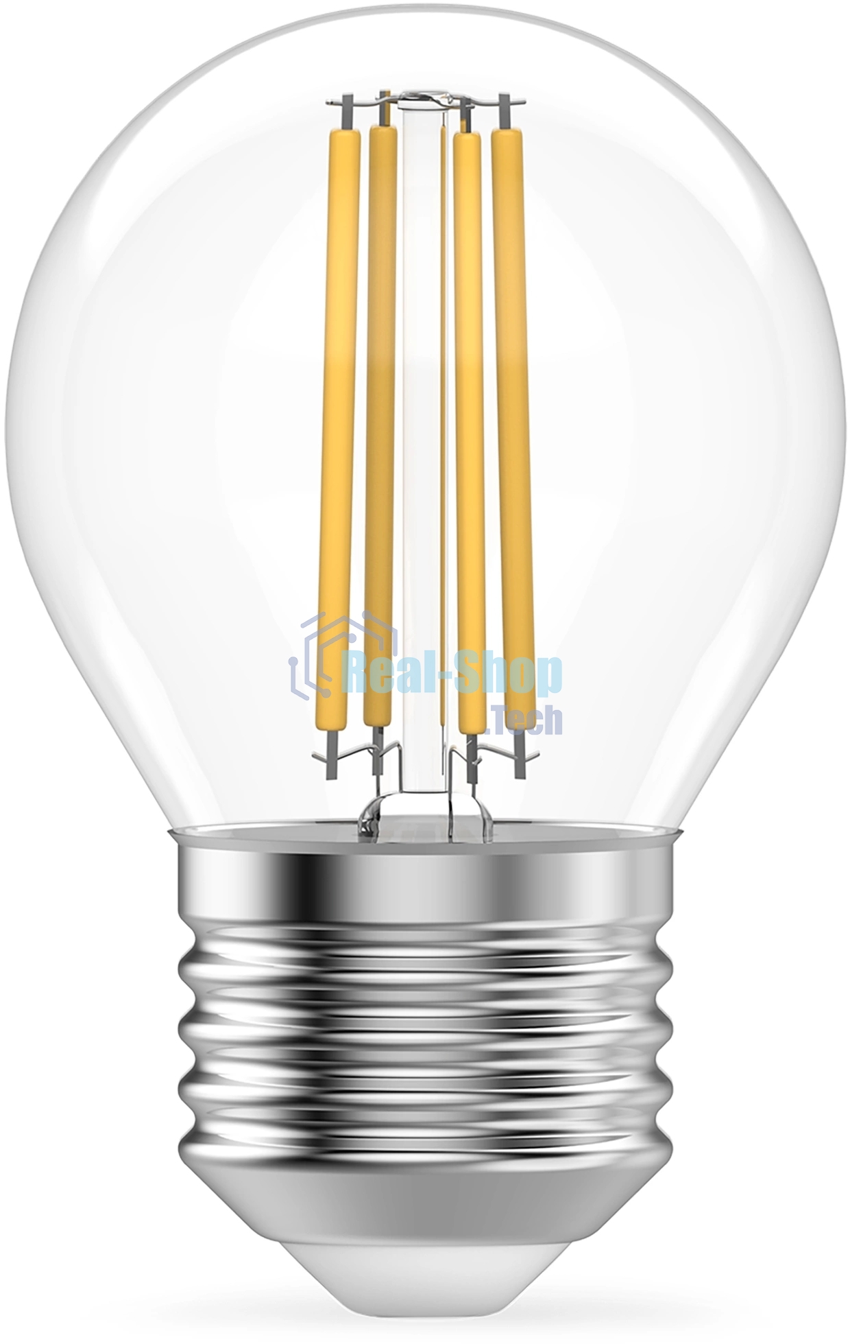 Лампа филам. Gauss Filament 8Вт цок.:E27 шар св.свеч.бел.теп. (упак.:10шт) (52218)