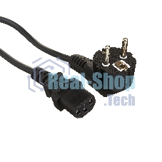 Кабель питания ExeGate Power PC-3P (Евровилка угловая Schuko->С13) VDE-250V-3*0.75-CU, 10A, 3м