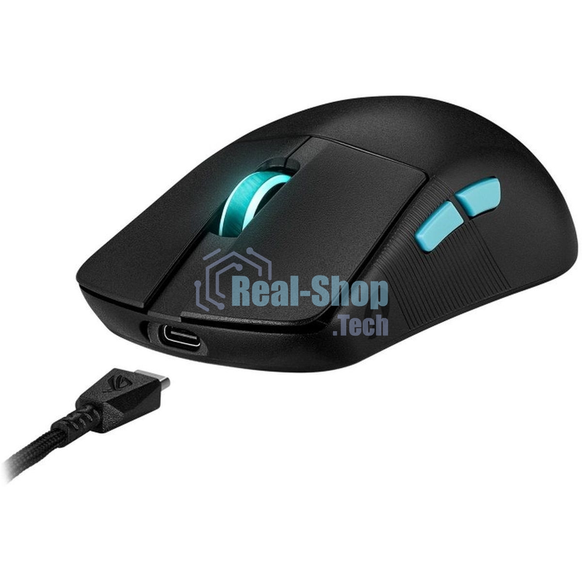 Мышь беспроводная/проводная ASUS ROG Harpe Ace Aim Lab Edition черный, 36000 dpi, радиоканал, Bluetooth, USB, кнопки - 5