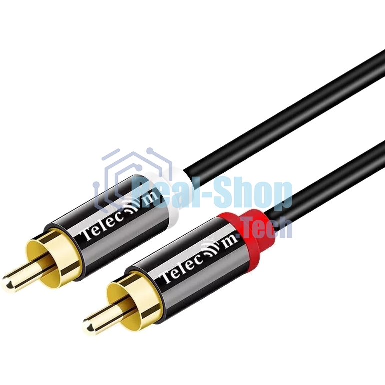 Кабель соединит 2xRCA (M) - 2xRCA (M),1.5m, TelecomPRO TAV7158M-1.5M