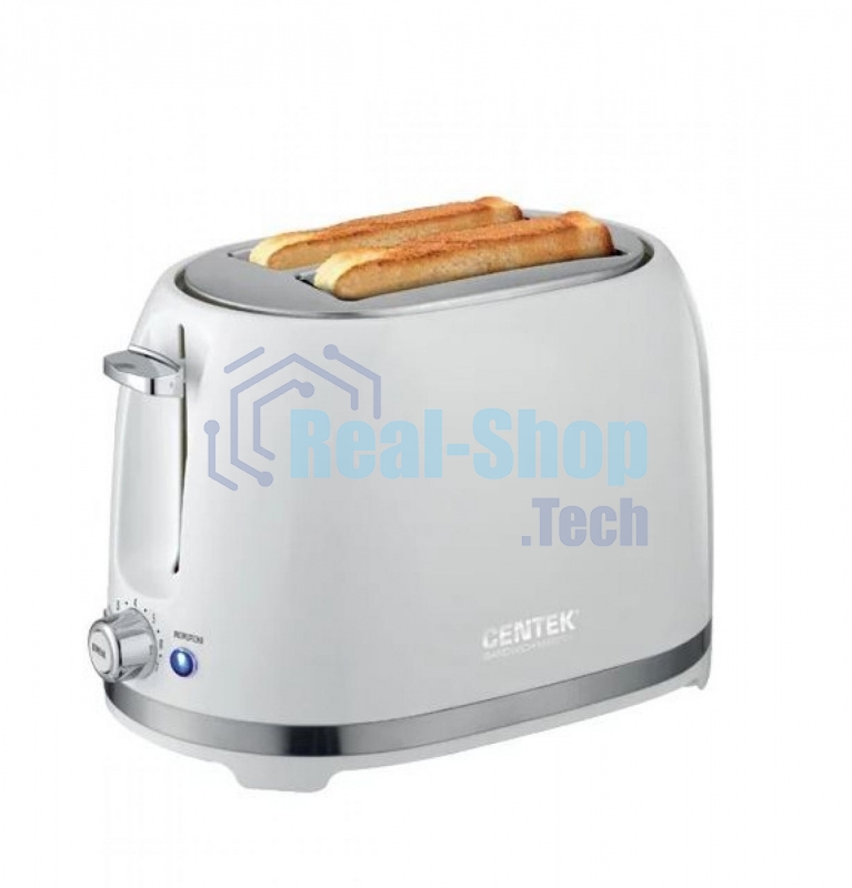 Тостер Centek CT-1432 белый, 850 Вт, 2 слота
