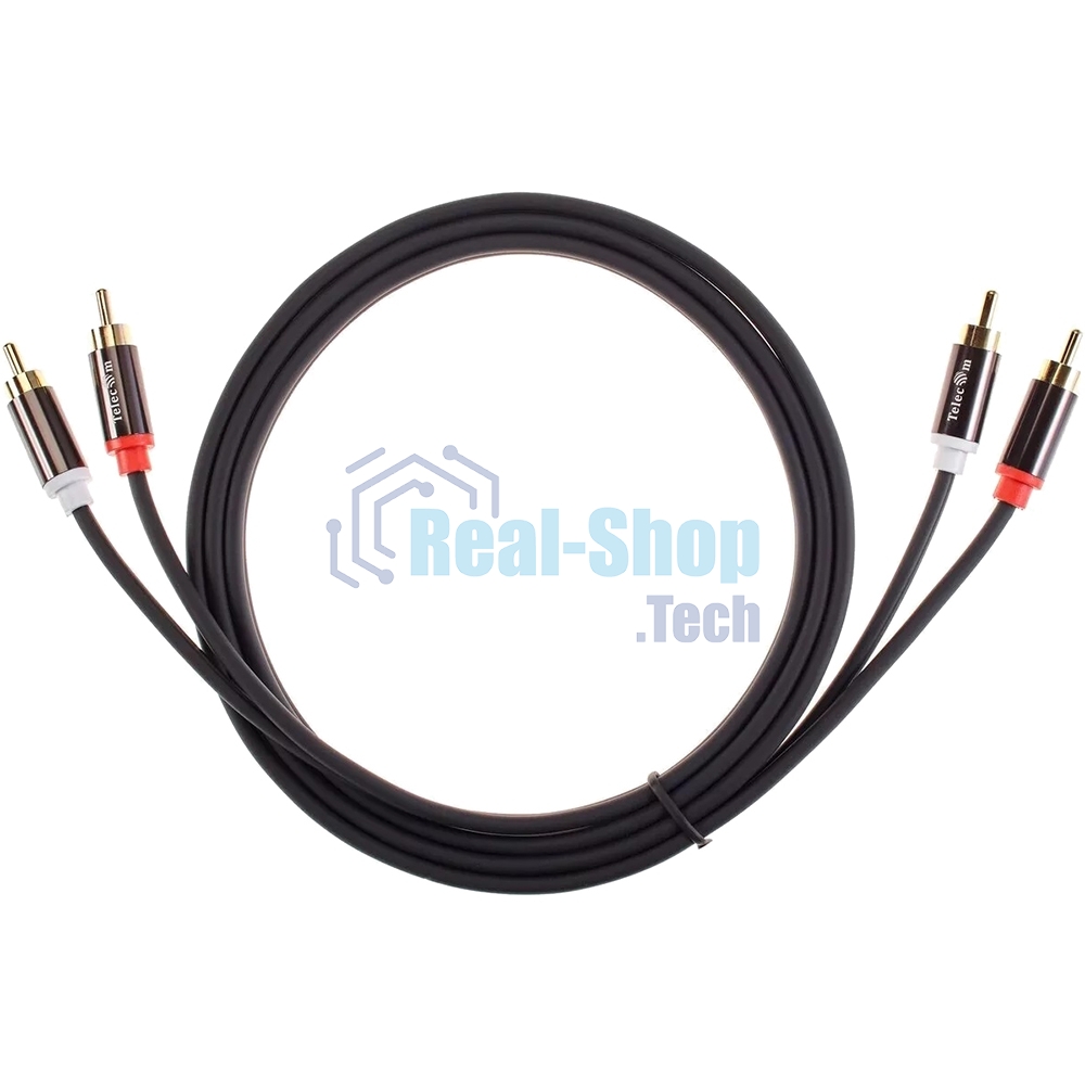 Кабель соединит 2xRCA (M) - 2xRCA (M),1.5m, TelecomPRO TAV7158M-1.5M