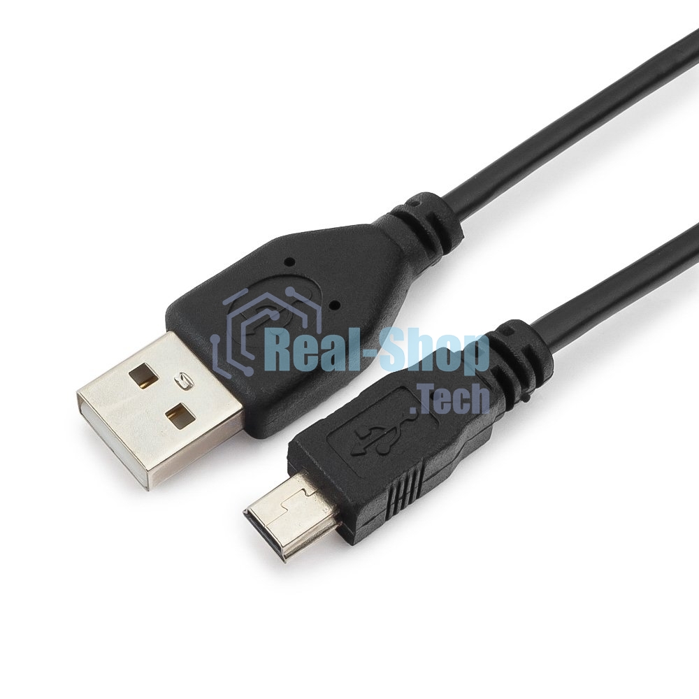 Кабель USB 2.0 Гарнизон GCC-USB2-AM5P-1M, AM/miniBM 5P, 1м, пакет