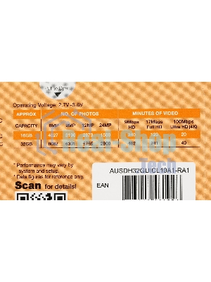 Флеш карта microSD 32Gb ADATA microSDHC Class 10 UHS-I A1 100/20 MB/s (SD адаптер)