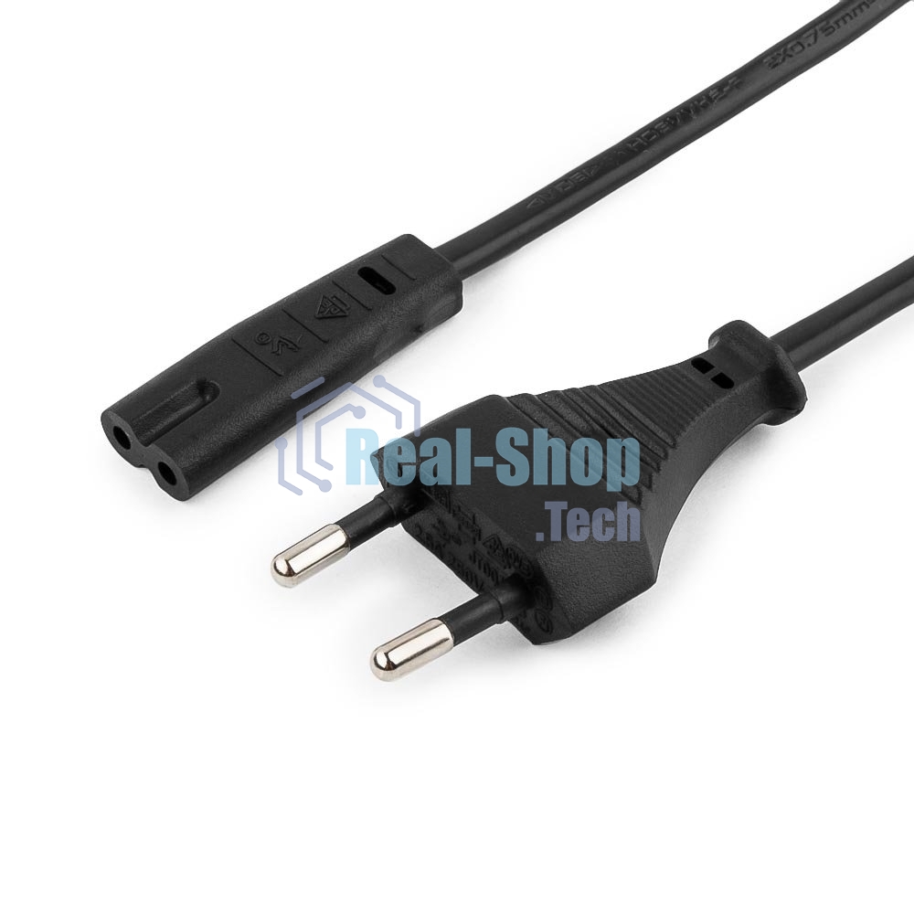 Кабель питания для ноутбуков, аудио/видео техники Cablexpert/Gembird PC-184/2-1.8М, 1.8м, 2-pin, черный, пакет