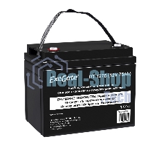 Аккумуляторная батарея ExeGate DT 1275 (12V 75Ah, под болт М6)