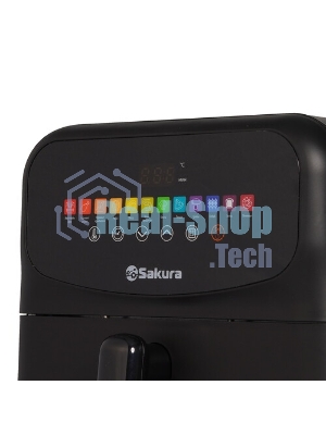 Аэрогриль Sakura SA-7684BK черный, 1500 Вт, 5 л, сенсор, 8 программ