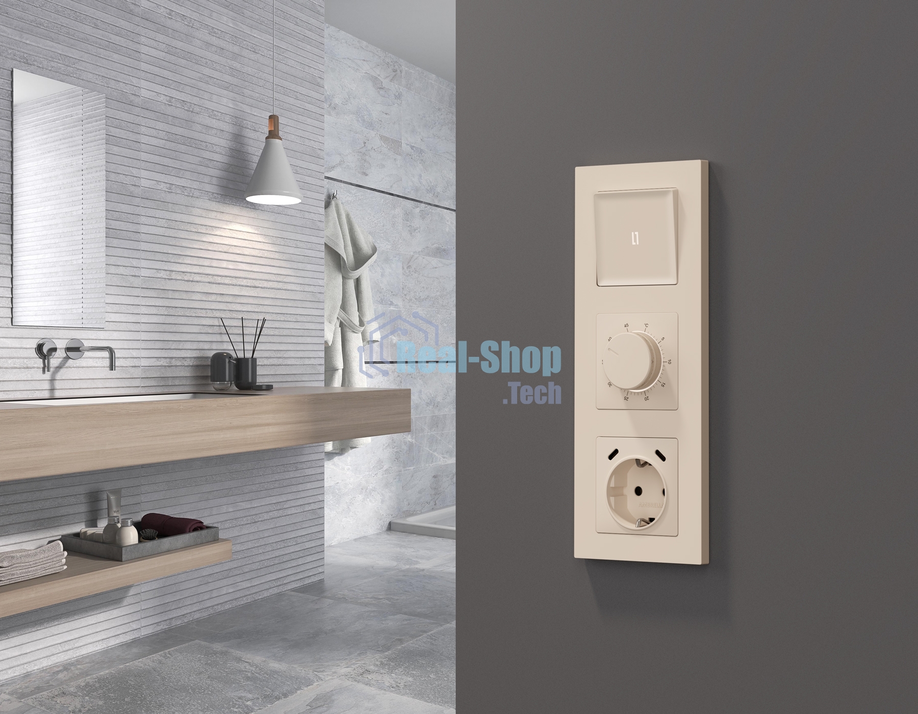 Комплект механизма электрической розетки 2USB С+C 20W с/з на винтовых зажимах 16A-250V ALFA Бежевый матовый QUANT (AP3305, VM165) MA330510