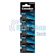 Элемент питания литиевый Camelion CR CR2025 BL-5 (блист.5шт)