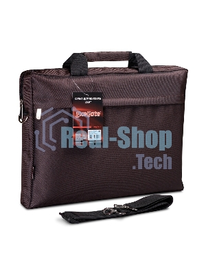 Сумка для ноутбука ExeGate EX212308RUS Start S15 Charcoal, темно-коричневая, полиэстер, для ноутбуков до 15.6