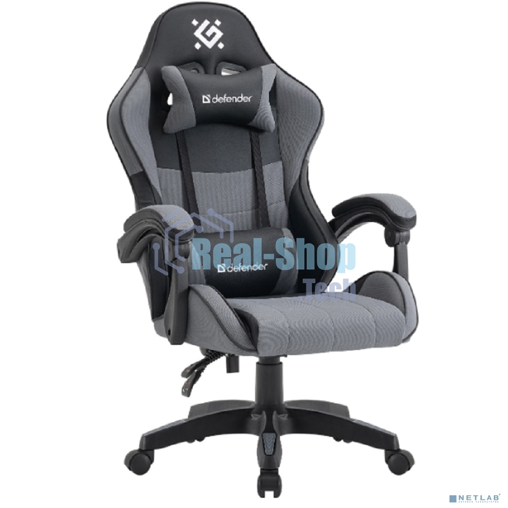 Кресло игровое Defender STRIDER черный/серый, PU