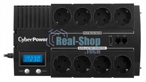 Источник бесперебойного питания CyberPower BR1200ELCD/1200 ВА/720 Вт/8 х CEE 7 (евророзетка)