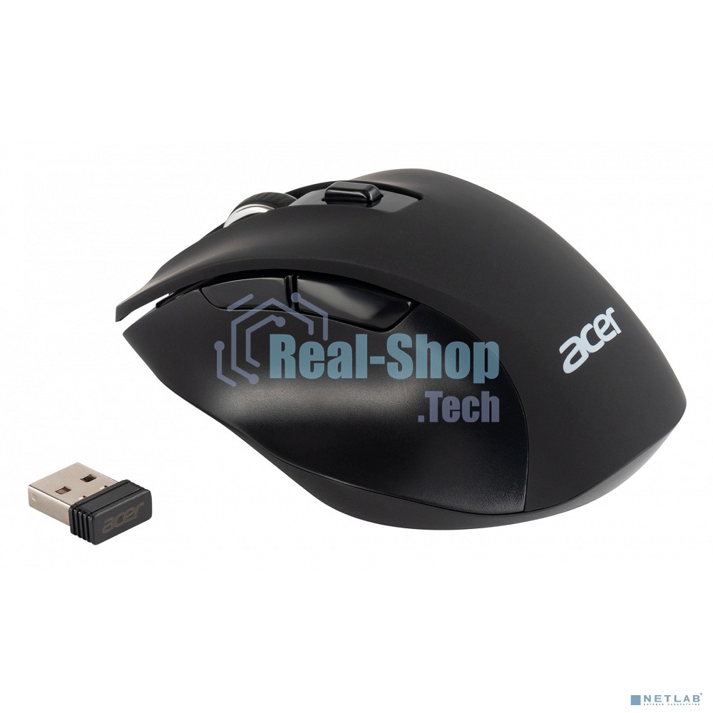 Мышь беспроводная Acer OMR140 черный, 1600 dpi, радиоканал, USB, кнопки - 6