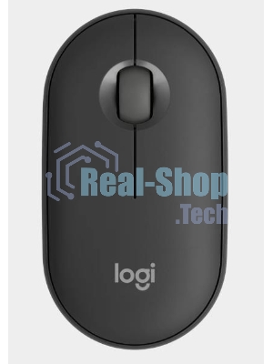 Мышь беспроводная Logitech Pebble M350 графитовый, 1000 dpi, радиоканал, Bluetooth, USB, кнопки - 3