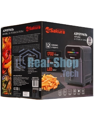 Аэрогриль Sakura SA-7684BK черный, 1500 Вт, 5 л, сенсор, 8 программ