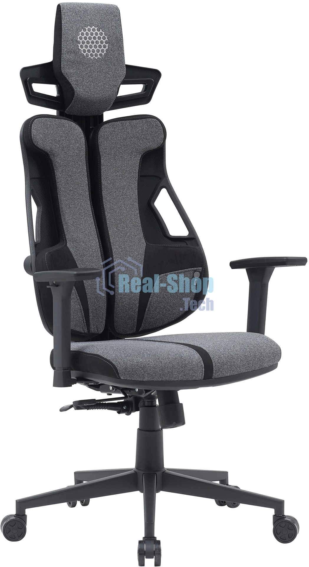 Кресло Cactus CS-CHR-DUO-GYBK серый, экокожа