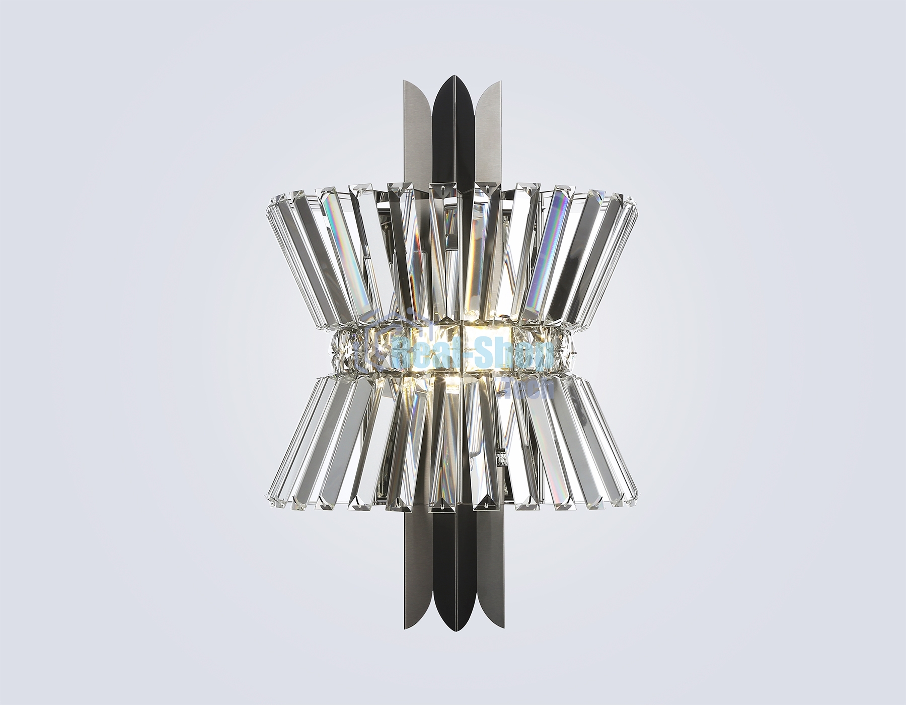 Настенный светильник Ambrella light LH41032/2 BK/CL черный/прозрачный E14*2 max 40W 310*180*460