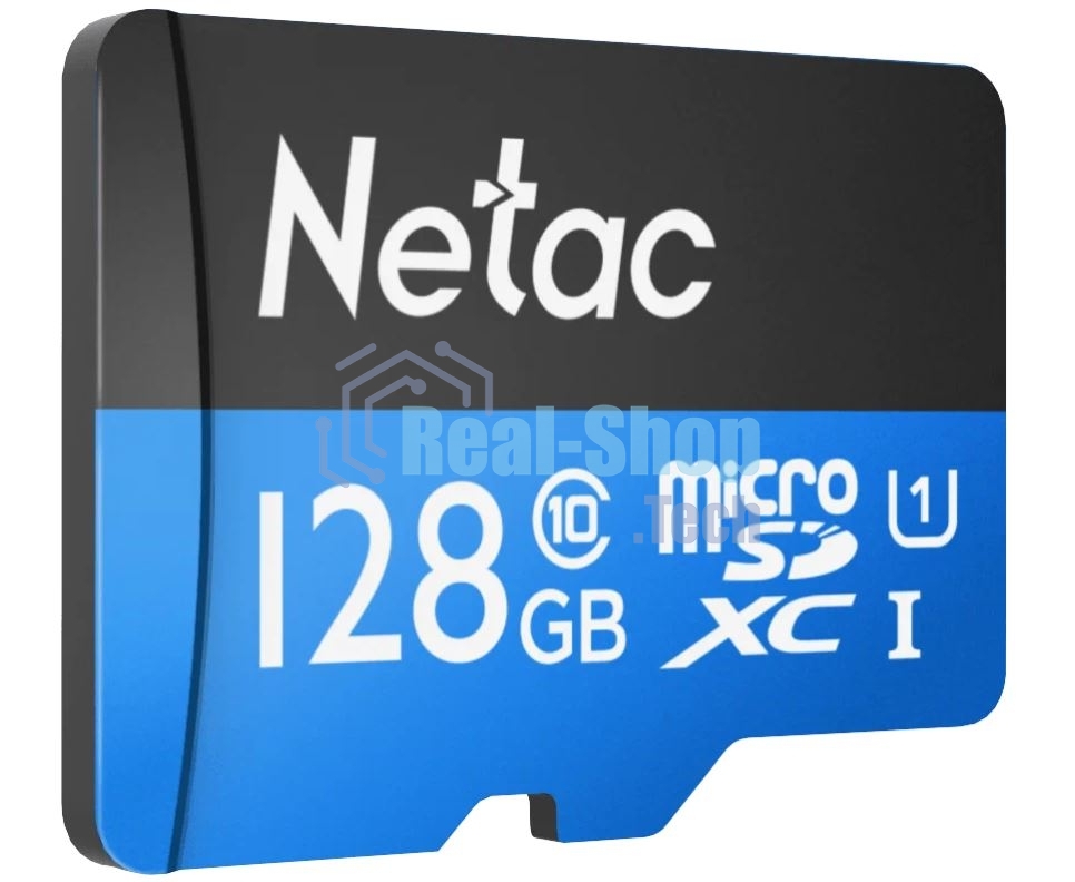 Флеш-Карта NeTac P500 Standard MicroSDXC 128Gb U1/C10 up to 80Mb/s, retail pack card only