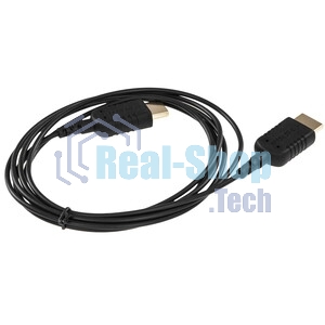 Кабель HDMI Wize WAVC-HDMIUS-1.8M 1.8 м, v.2.0, 19M/19M, 4K/60 Hz 4:4:4, 36 AWG, HDCP 2.2,ультратонкий, позол.разъемы, черный, пакет