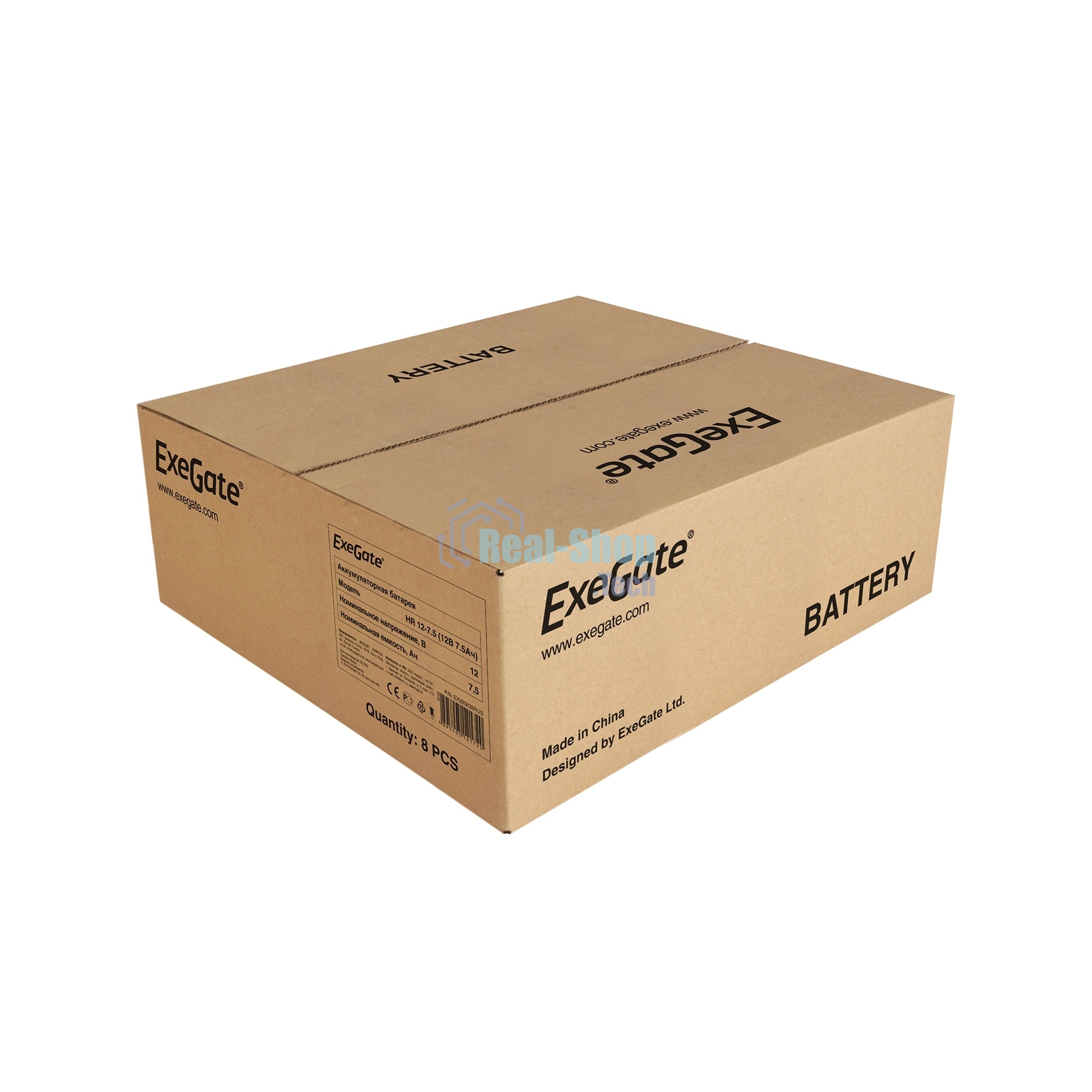 Батарея для ИБП ExeGate EX285638RUS HR 12-7.5 (12V 7.5Ah 1228W, клеммы F2)