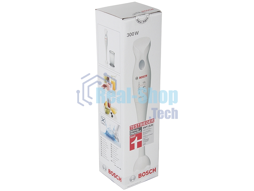 Блендер погружной Bosch MSM 6B150 белый, 300 Вт, 1 скорость, турбо