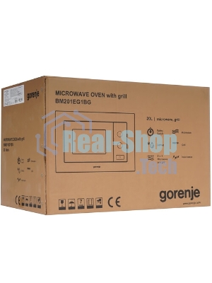 Встраиваемая микроволновая печь Gorenje BMX251SG2BG черный/серебристый, 25 л, 900 Вт, переключатели - сенсор