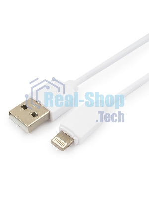 Кабель USB Гарнизон GCC-USB2-AP2-0.5M-W AM/Lightning, для iPhone5/6/7, IPod, IPad, 0.5м, белый, пакет