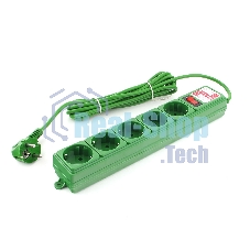 Фильтр-удл. Power Cube PC 3м 5р, зел. 10А/2,2кВт