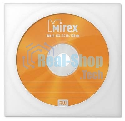 Диск DVD+R Mirex 4.7 Gb, 16x, Бум.конверт (1), (1/600)