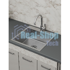 Мойка кухонная из нержавеющей стали BAU SOUL КТ5050S SATIN, сифон EASY CLEAN в комплекте.