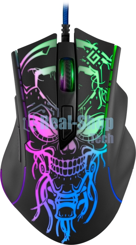 Мышь проводная Defender Bulletstorm GM-928 черный, 7200 dpi, USB, кнопки - 7