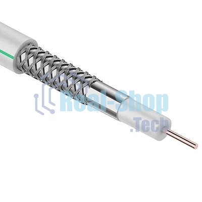Кабель коаксиальный CAVEL SAT 703 B, Cu/Al/CuSn, 75%, 75 Ом, бухта 100 м, белый