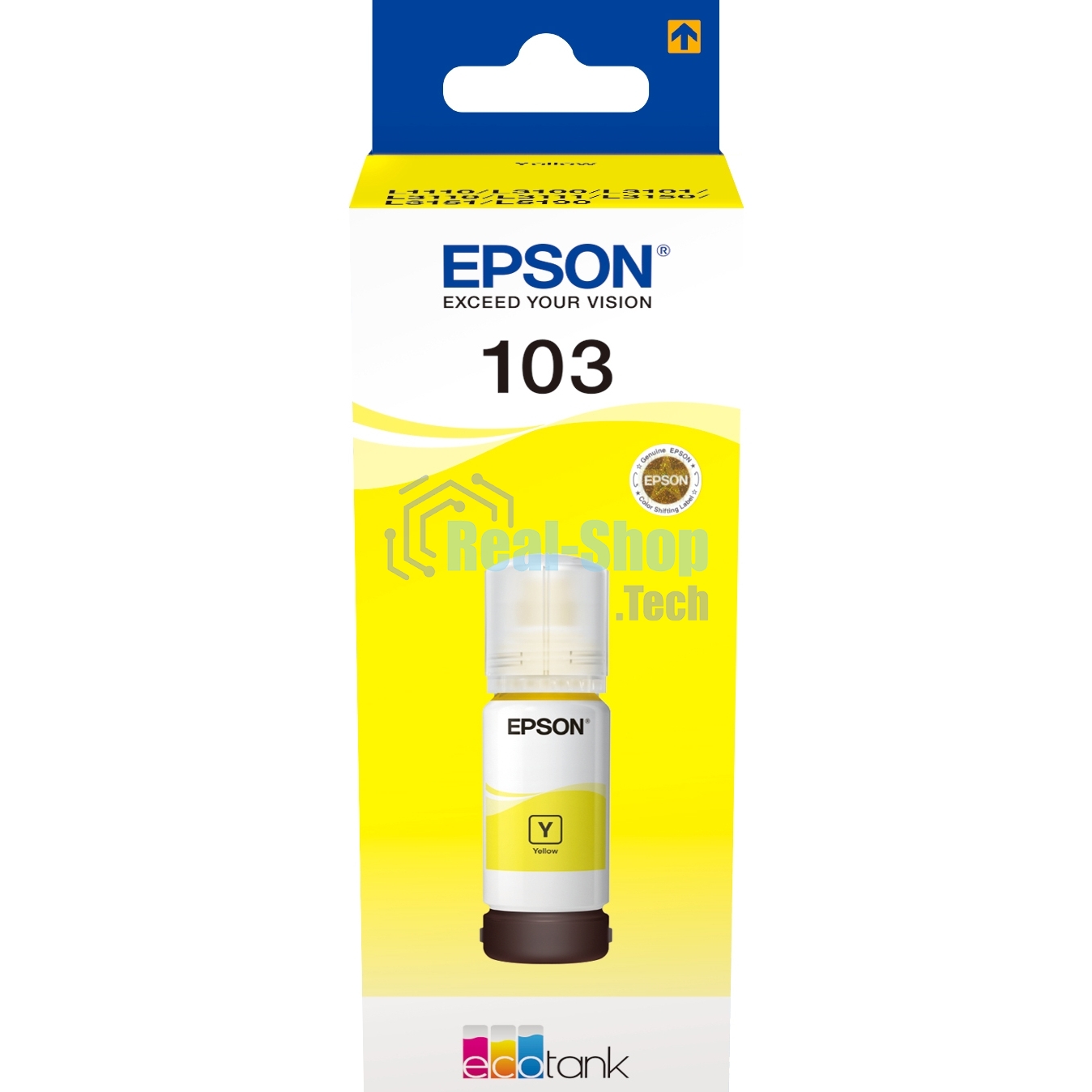 Чернила Epson 103Y C13T00S44A желтый (65 мл) для Epson L3100/3110/3150