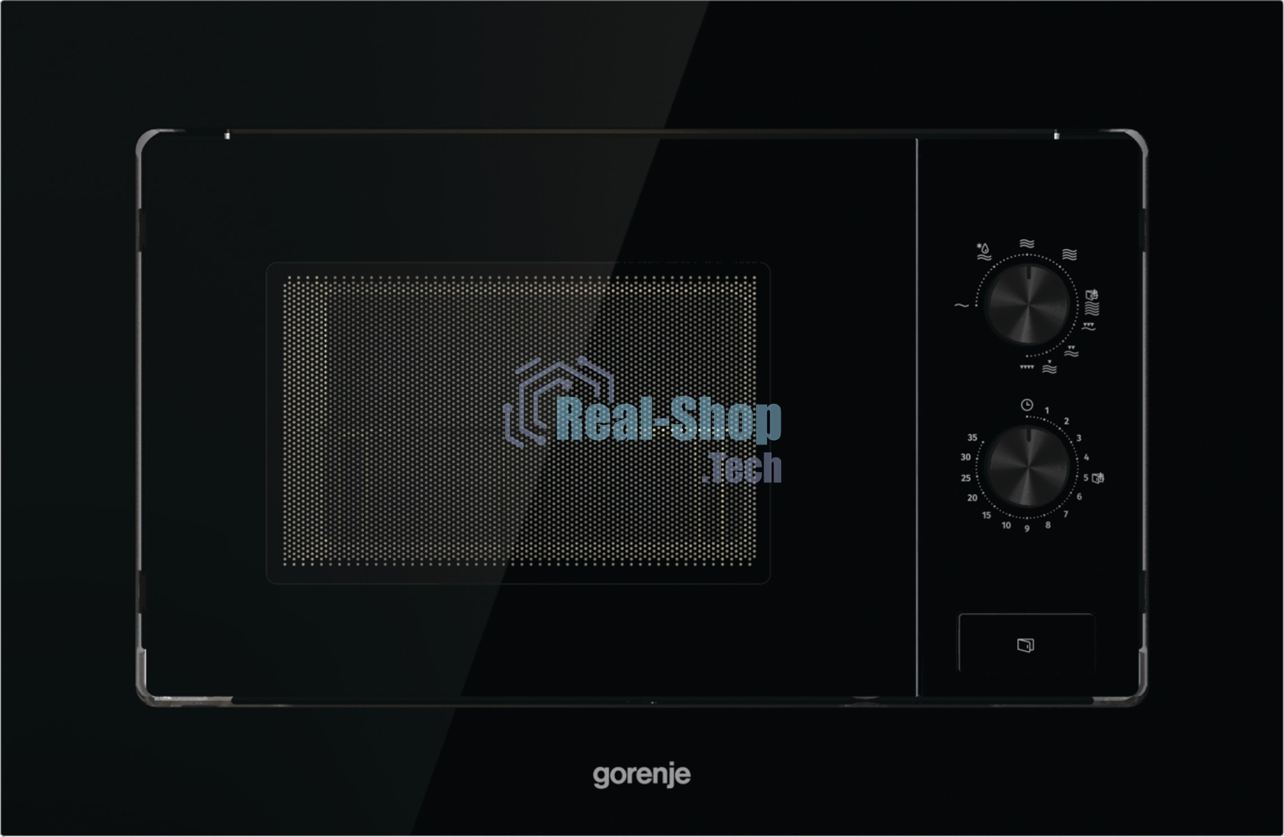 Встраиваемая микроволновая печь Gorenje BM201EG1BG черный, 20 л, 800 Вт, переключатели - поворотный механизм