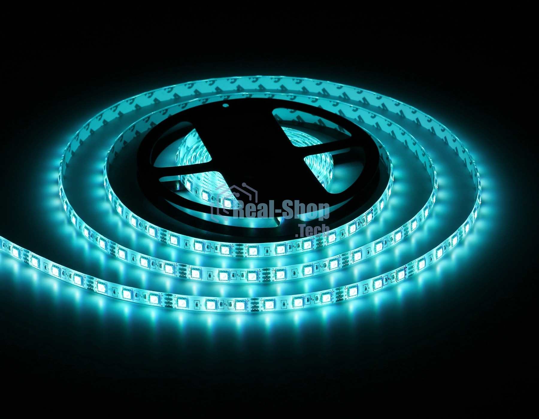 Светодиодная лента Ambrella light GS2302 5050 60Led/ 14.4W m/ 12V IP65 RGB/ 5000*10*2.87mm (4 конт.)
