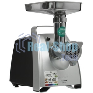 Мясорубка электрическая Bosch MFW68680 черный, 2200 Вт, 4.3 кг/мин, реверс, защита от перегрузки, насадки - 5