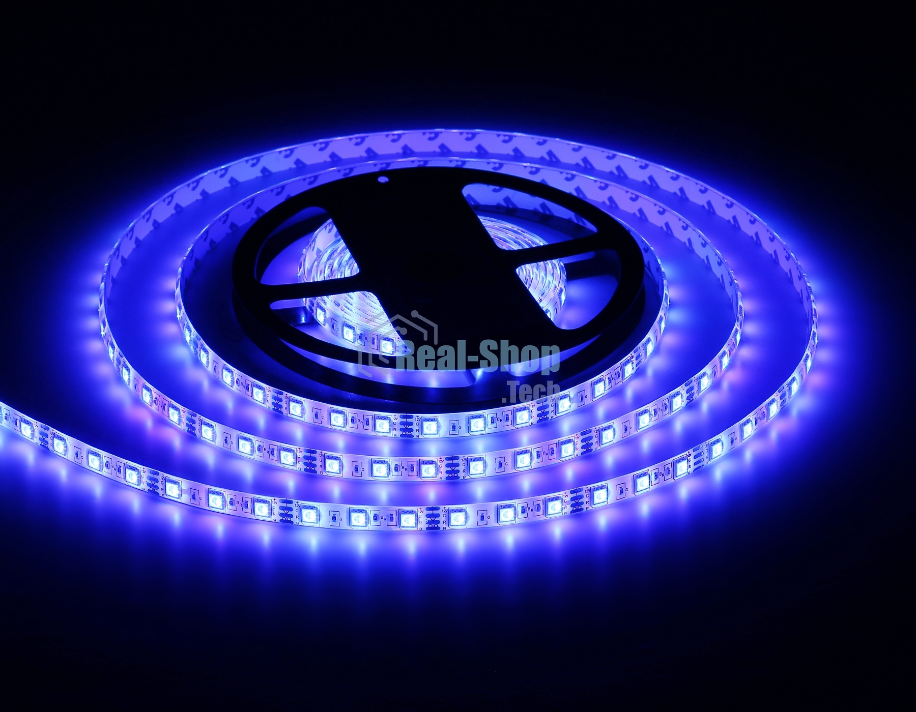Светодиодная лента Ambrella light GS2302 5050 60Led/ 14.4W m/ 12V IP65 RGB/ 5000*10*2.87mm (4 конт.)