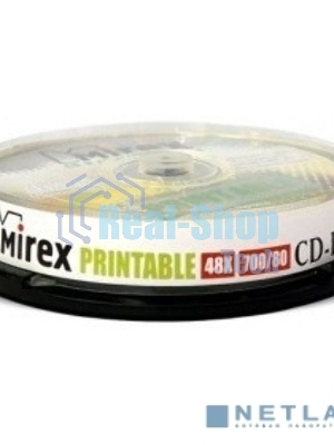 Диск CD-R Mirex 700 Mb, 48х, Cake Box (10), Ink Printable (10/300)