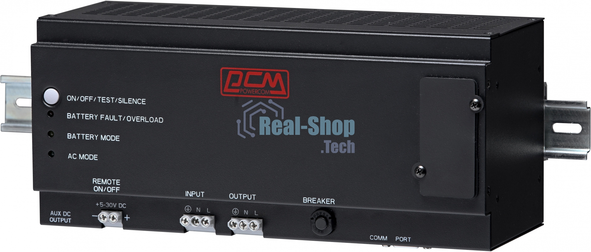Источник бесперебойного питания Powercom DRU 500VA/300W, DIN Rail, 230V, RS-232, 2 year warranty (1114005)