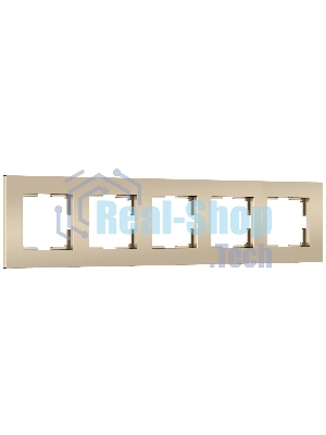 Рамка на 5 постов Slab (шампань софт) W0052911