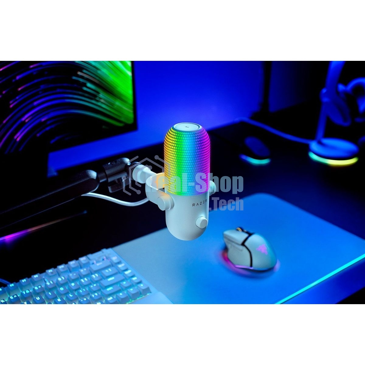 Микрофон Razer Seiren V3 Chroma - белый/Razer Seiren V3 Chroma - белый