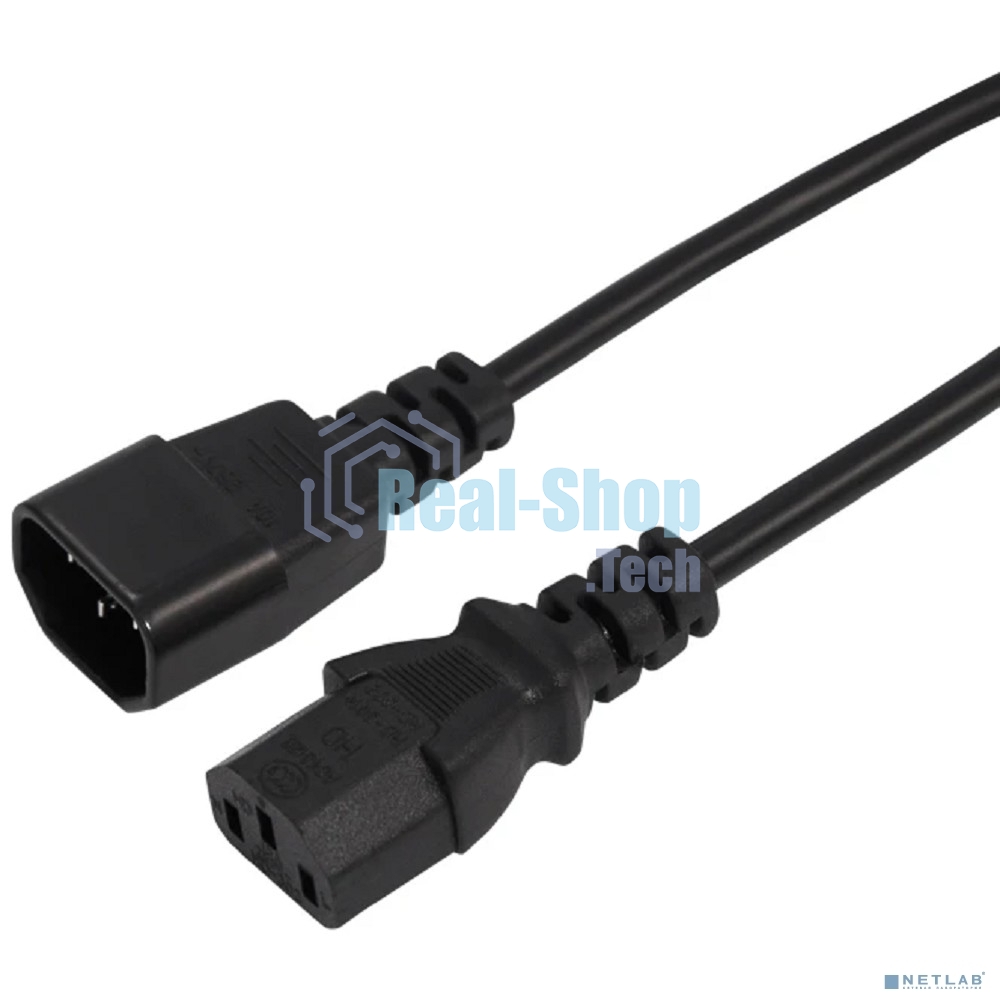 Шнур сетевой Rexant IEC 320 C13 – IEC 320 C14 3x0,75мм², 1,2м