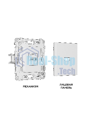 Комплект механизма розетки HDMI 2.0 ALFA Шампань 40V/500mA 2.0GHz 5-18Gbit/s QUANT (AP6140, VM222) MA614010