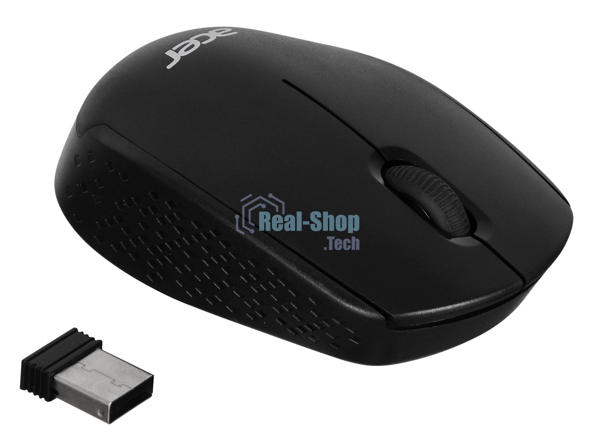 Мышь беспроводная Acer OMR020 черный, 1200 dpi, радиоканал, USB, кнопки - 3