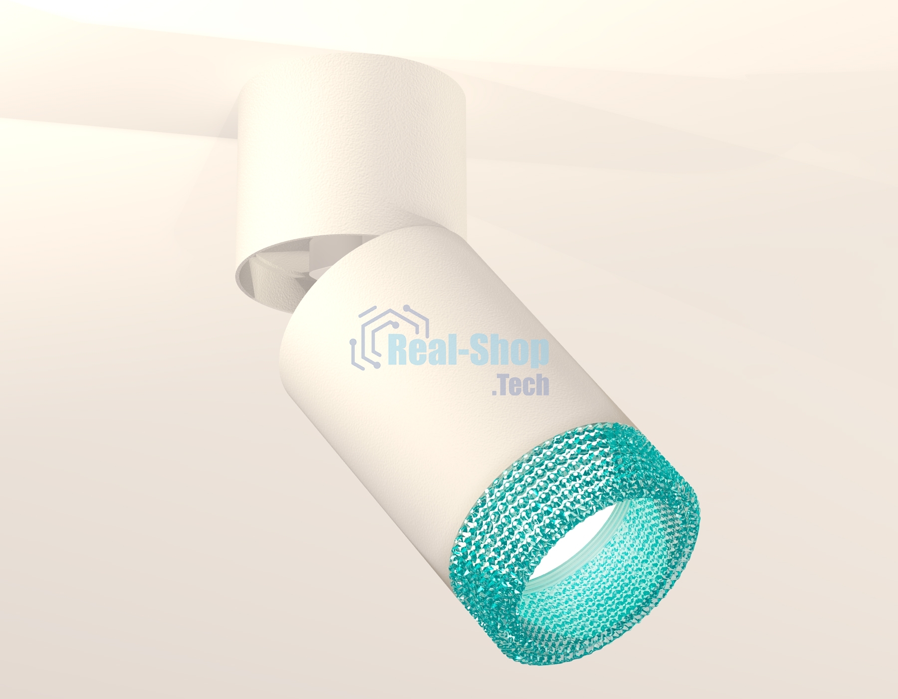 Комплект накладного поворотного светильника Ambrella light XM6312063 SWH/WH/BL белый песок/белый/голубой MR16 GU5.3 (A2220, C6312, N6153)