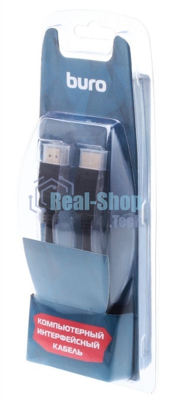Кабель аудио-видео Buro HDMI (m)/HDMI (m) 1.8м. феррит.кольца позолоченные контакты черный