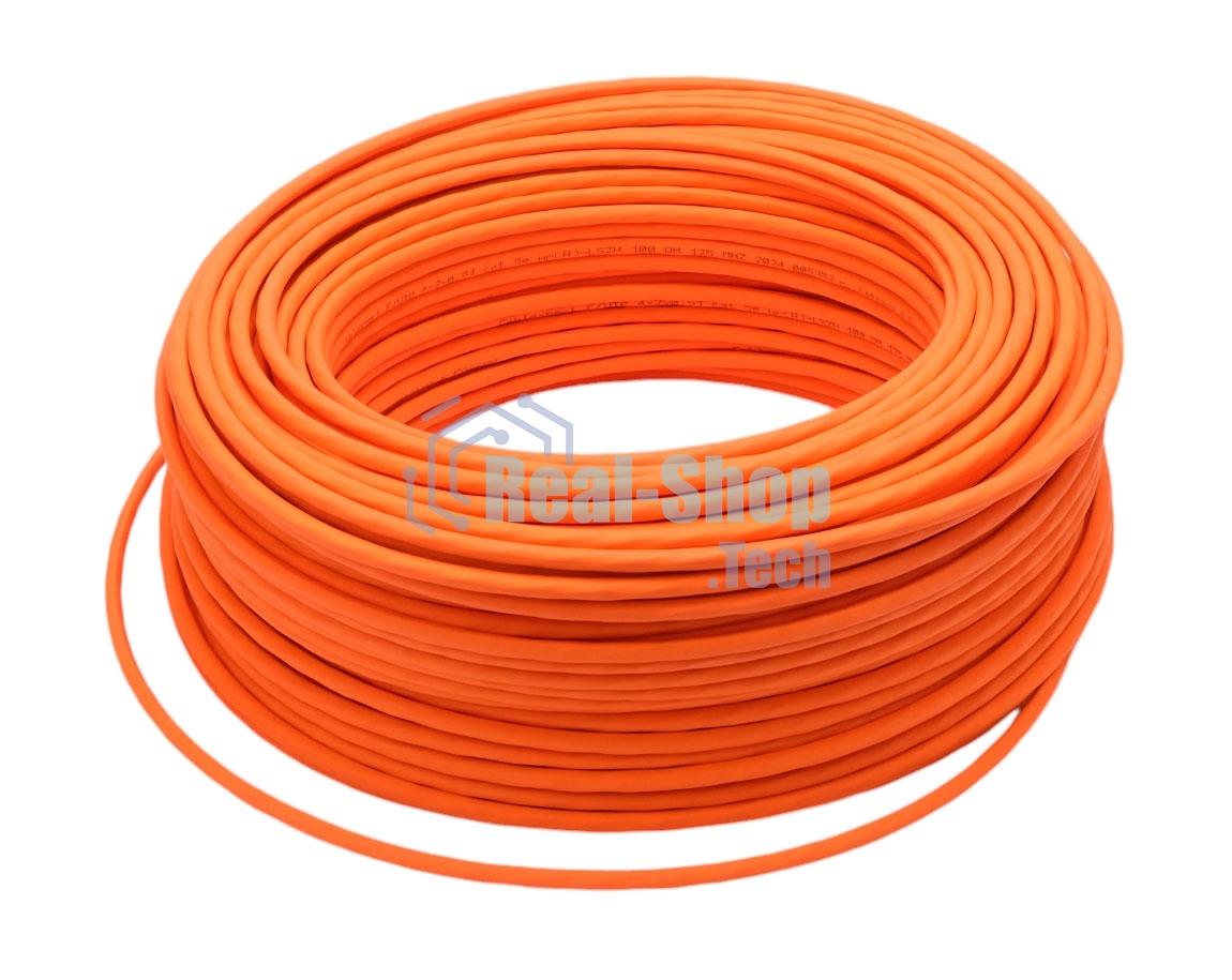 Кабель Cablexpert (RU) FTP-LSZH 4x2x0.51, медный, кат.5e, однож., 100м, box, оранж
