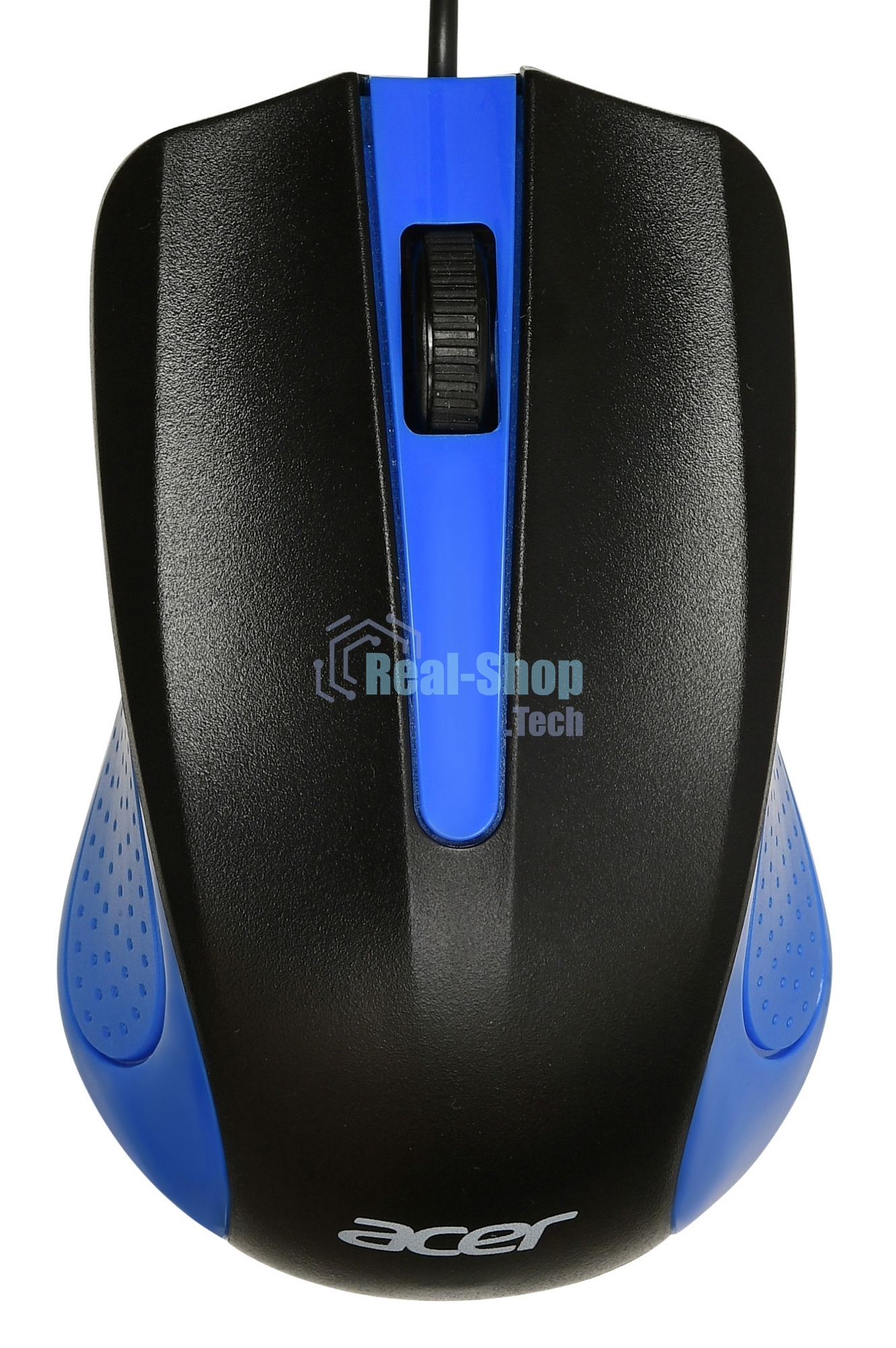 Мышь проводная Acer OMW011 черный/синий, 1200 dpi, USB, кнопки - 3
